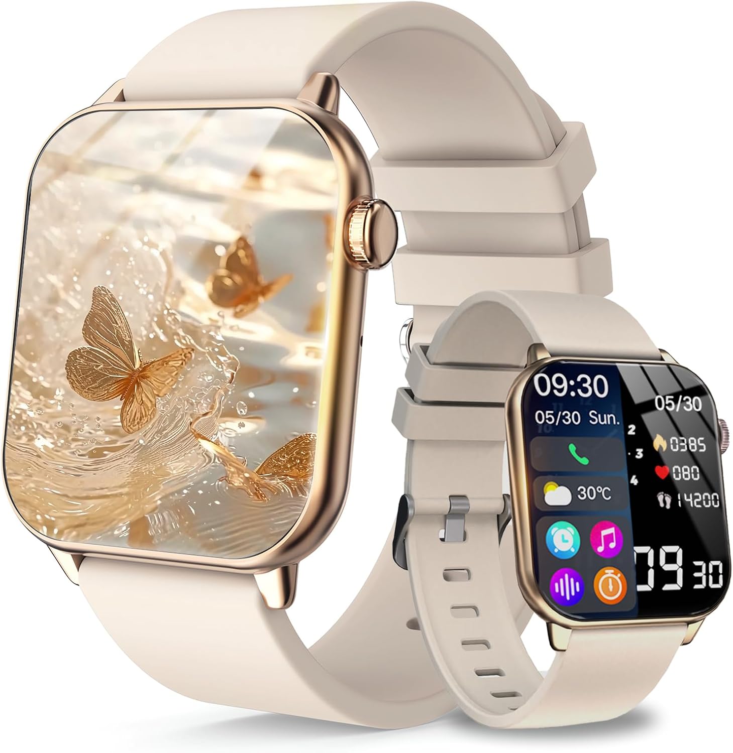 スマートウォッチ Smart watch 通話機能付き Bluetooth5.3 高精度1.85"音声アシスタント生活防水遠隔カメラ 長持ちバッテリー 軽量