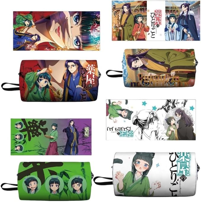 アニメ 二次元 ペンケース 薬屋のひとりごと周边 筆箱 大容量 収納ボックス 文房具ポーチ に適した 学生 ファッション軽量 男女兼用 子供 