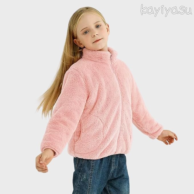  [Ｋａｙｉｙａｓｕ]  ボア ジャケット キッズ フリース 女の子 男の子 アウター コート ジュニア ボーイズ もこもこ ガールズ 子供 春 秋 冬 通学 通園 100-180 親子服