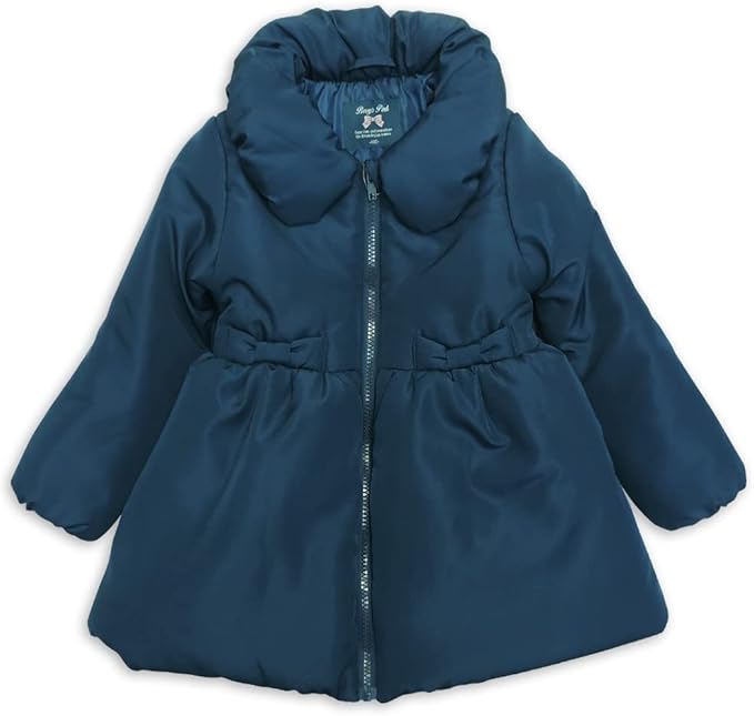  [アッシュベリー]  キッズアウター 後ろリボン付き中わたコート ジップアップジャケット 子供用コート 子供服 天使のコート