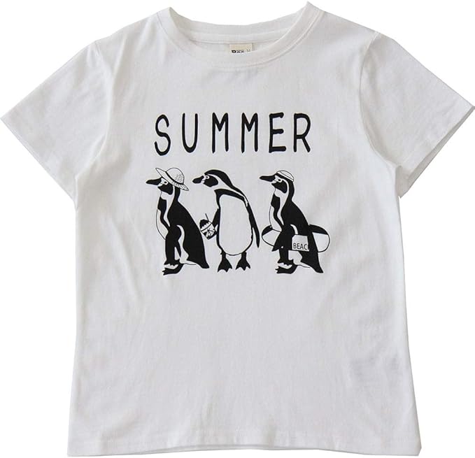  [Bee] キッズ 女の子 男の子 半袖 半袖Tシャツ プリントTシャツ